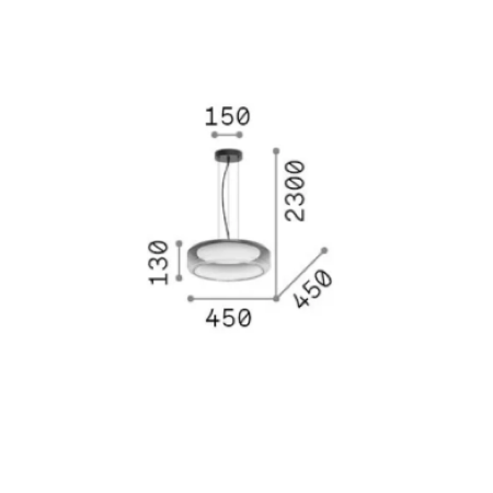 Ideal Lux - Topico D45 Fumè Lampada a Sospensione